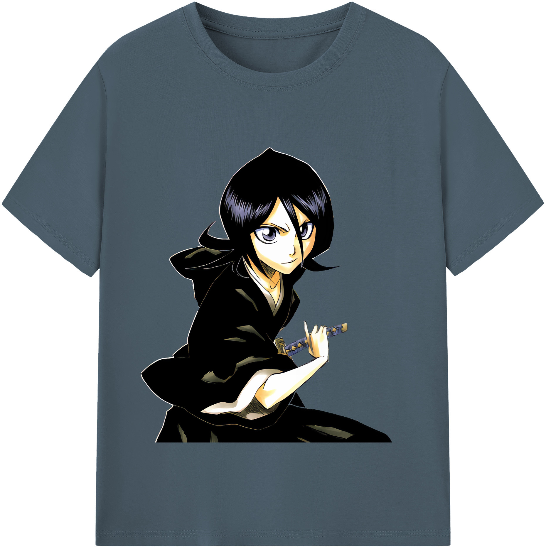 （画像用） ブリーチ 朽木ルキア BLEACH Kuchiki Rukia 綿100％半袖Tシャツ（フロントプリント）